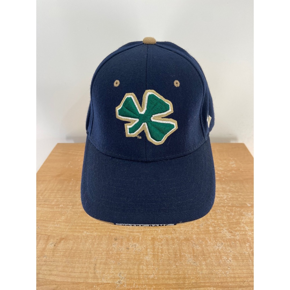 Zephyr Notre Dame Fighting Irish Navy Blue Shamrock Strapback Hat Mens OSFM